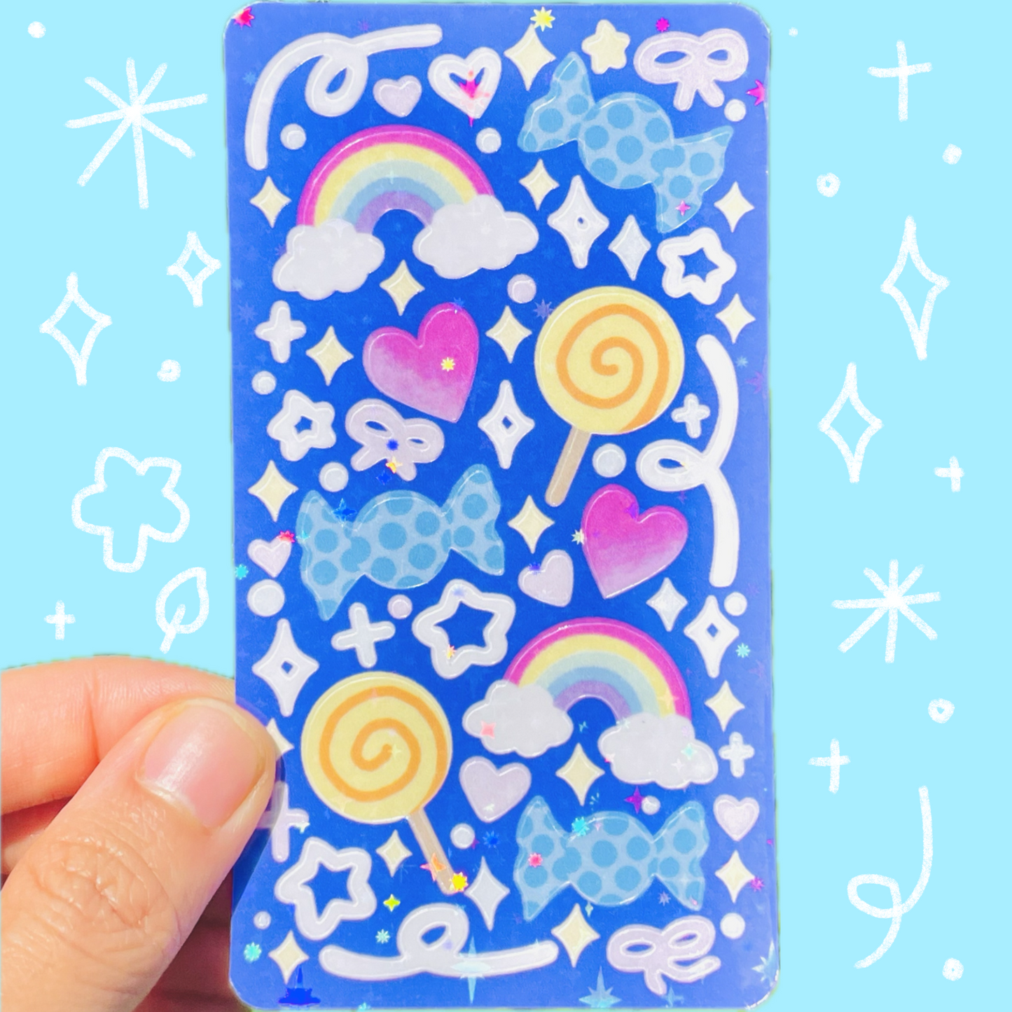 Rainbow Candy Decoration Sticker Sheet