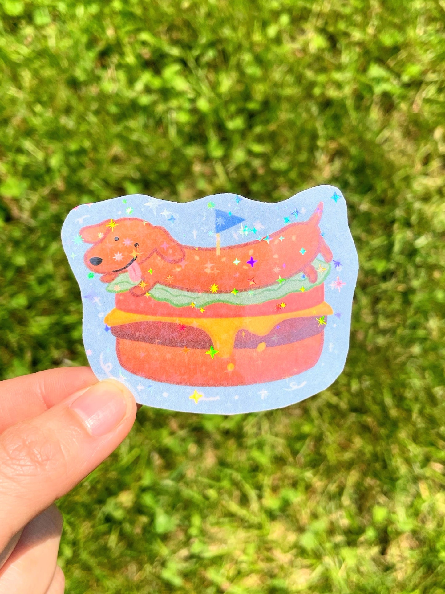 Hotdog Burger Sticker