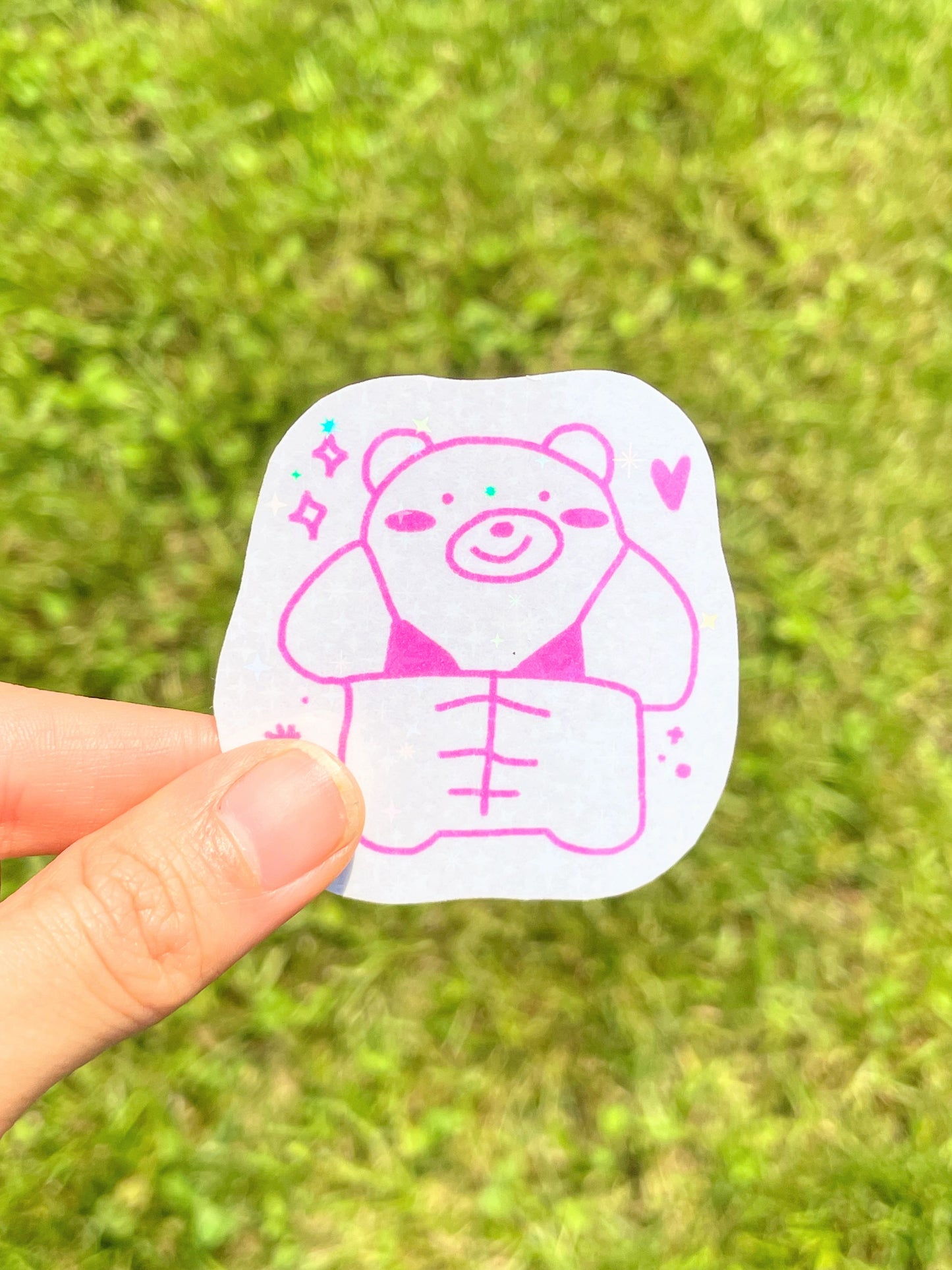 Bikini Buff Guy Sticker