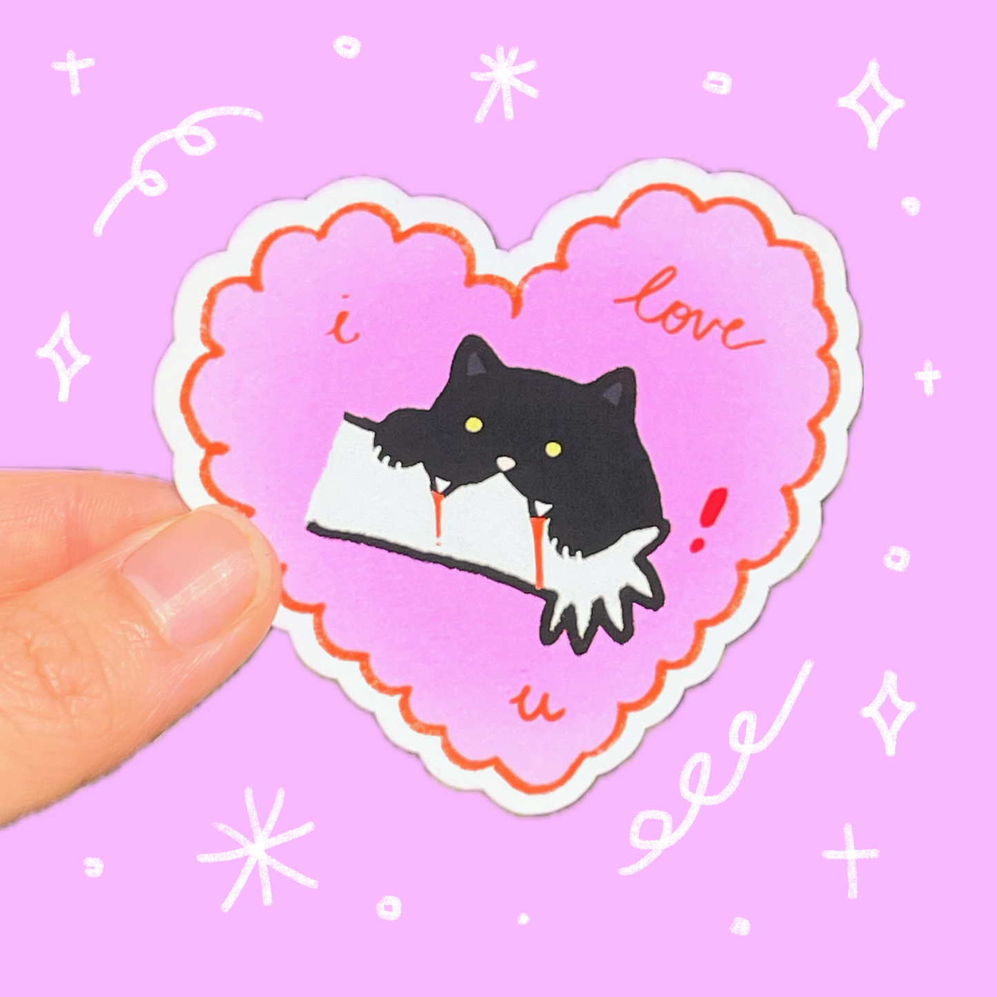 I Love You Cat Sticker