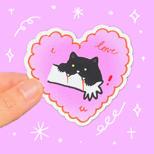 I Love You Cat Sticker